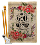 If God Is For Us - Faith Religious Inspirational Vertical Impressions Decorative Flags HG130348 Made In USA