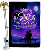 Be Still - Faith Religious Inspirational Vertical Impressions Decorative Flags HG130349 Made In USA
