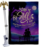 Be Still - Faith Religious Inspirational Vertical Impressions Decorative Flags HG130349 Made In USA