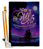 Be Still - Faith Religious Inspirational Vertical Impressions Decorative Flags HG130349 Made In USA