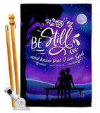 Be Still - Faith Religious Inspirational Vertical Impressions Decorative Flags HG130349 Made In USA