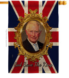 God Save The King - Expression Inspirational Vertical Impressions Decorative Flags HG180335 Made In USA