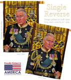 UK King Charles III - Expression Inspirational Vertical Impressions Decorative Flags HG180338 Made In USA