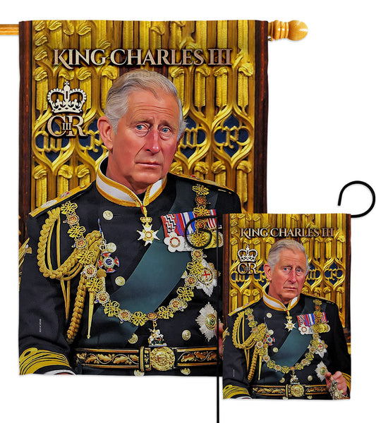 UK King Charles III - Expression Inspirational Vertical Impressions Decorative Flags HG180338 Made In USA