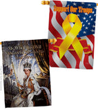 ER II Devoled Your Service - Expression Inspirational Vertical Impressions Decorative Flags HG180333 Made In USA