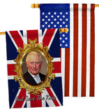 God Save The King - Expression Inspirational Vertical Impressions Decorative Flags HG180335 Made In USA