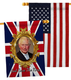 God Save The King - Expression Inspirational Vertical Impressions Decorative Flags HG180335 Made In USA