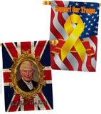 God Save The King - Expression Inspirational Vertical Impressions Decorative Flags HG180335 Made In USA