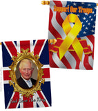 God Save The King - Expression Inspirational Vertical Impressions Decorative Flags HG180335 Made In USA