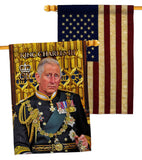UK King Charles III - Expression Inspirational Vertical Impressions Decorative Flags HG180338 Made In USA