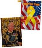 UK King Charles III - Expression Inspirational Vertical Impressions Decorative Flags HG180338 Made In USA