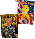 UK King Charles III - Expression Inspirational Vertical Impressions Decorative Flags HG180338 Made In USA