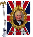 God Save The King - Expression Inspirational Vertical Impressions Decorative Flags HG180335 Made In USA