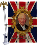 God Save The King - Expression Inspirational Vertical Impressions Decorative Flags HG180335 Made In USA