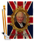 God Save The King - Expression Inspirational Vertical Impressions Decorative Flags HG180335 Made In USA