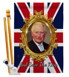 God Save The King - Expression Inspirational Vertical Impressions Decorative Flags HG180335 Made In USA