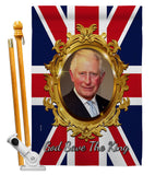 God Save The King - Expression Inspirational Vertical Impressions Decorative Flags HG180335 Made In USA