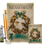 Bienvenidos a Nuestro Nido - Birds Nature Vertical Impressions Decorative Flags HG120023 Made In USA