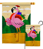 Cool Christmas Flamingo - Birds Nature Vertical Impressions Decorative Flags HG120059 Made In USA