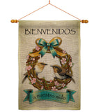 Bienvenidos a Nuestro Nido - Birds Nature Vertical Impressions Decorative Flags HG120023 Made In USA