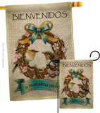 Bienvenidos a Nuestro Nido - Birds Nature Vertical Impressions Decorative Flags HG120023 Made In USA