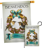 Bienvenidos a Nuestro Nido - Birds Nature Vertical Impressions Decorative Flags HG120023 Made In USA