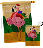 Cool Christmas Flamingo - Birds Nature Vertical Impressions Decorative Flags HG120059 Made In USA