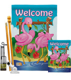 Flamingos - Birds Garden Friends Vertical Impressions Decorative Flags HG105029 Made In USA