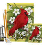 Cardinal - Birds Garden Friends Vertical Impressions Decorative Flags HG105032 Made In USA