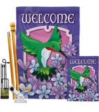 Welcome Hummingbird - Birds Garden Friends Vertical Impressions Decorative Flags HG105033 Imported