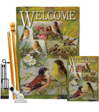 Bird Collage - Birds Garden Friends Vertical Impressions Decorative Flags HG105039 Made In USA