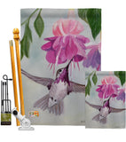 Flight of Hummingbird - Birds Garden Friends Vertical Impressions Decorative Flags HG105047 Made In USA