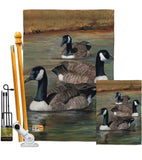 Geese - Birds Garden Friends Vertical Impressions Decorative Flags HG105049 Made In USA