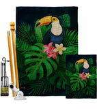 Toucan Paradise - Birds Garden Friends Vertical Impressions Decorative Flags HG105062 Made In USA