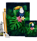 Toucan Paradise - Birds Garden Friends Vertical Impressions Decorative Flags HG105062 Made In USA