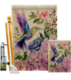 Purple Hummingbird - Birds Garden Friends Vertical Impressions Decorative Flags HG105063 Made In USA