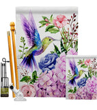 Purple Hummingbird - Birds Garden Friends Vertical Impressions Decorative Flags HG105063 Made In USA