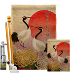 Red Crowned Crane - Birds Garden Friends Vertical Impressions Decorative Flags HG105065 Made In USA