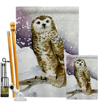 Winter Owl - Birds Garden Friends Vertical Impressions Decorative Flags HG105067 Made In USA