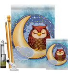 Midnight Owl - Birds Garden Friends Vertical Impressions Decorative Flags HG137356 Made In USA