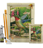 Hummingbird Garden - Birds Garden Friends Vertical Impressions Decorative Flags HG191058 Made In USA