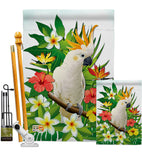 Tropical Cockatoo - Birds Garden Friends Vertical Impressions Decorative Flags HG192216 Made In USA