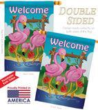 Flamingos - Birds Garden Friends Vertical Impressions Decorative Flags HG105029 Made In USA