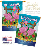 Flamingos - Birds Garden Friends Vertical Impressions Decorative Flags HG105029 Made In USA