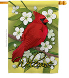 Cardinal - Birds Garden Friends Vertical Impressions Decorative Flags HG105032 Made In USA