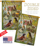 Bird Collage - Birds Garden Friends Vertical Impressions Decorative Flags HG105039 Made In USA