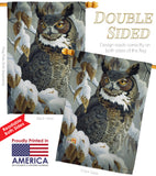 Great Horned Owl - Birds Garden Friends Vertical Impressions Decorative Flags HG105042 Made In USA