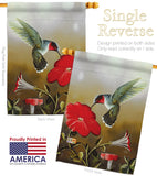 Ruby Hummingbird - Birds Garden Friends Vertical Impressions Decorative Flags HG105050 Made In USA