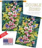 Orchids And Hummingbirds - Birds Garden Friends Vertical Impressions Decorative Flags HG105055 Made In USA