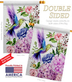 Purple Hummingbird - Birds Garden Friends Vertical Impressions Decorative Flags HG105063 Made In USA